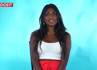 Saritha Olivieri's very first time audition with a tough, suck & ass fucking escapade!