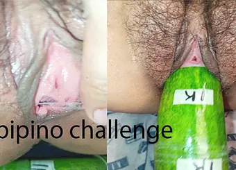 Iyot-everyday's college-aged-yr-aged Pinay gf gets a taste of new cucumber in public - POINT OF VIEW