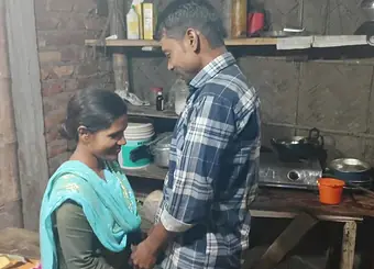 Naughty home video of horny Indian girls getting it on in a hot doll-sized orgy