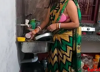 Desi wifey Jiju and Sali Nail Without get nasty in the kitchen room