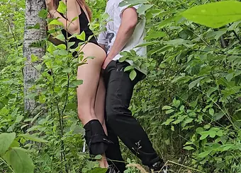 Watch this skinny 18-year-old's lovely walk end with a steamy public sexcapade