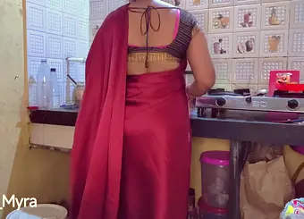 Kichen, India's sexiest MILF, gets pounded doggy-style and takes a cumshot on her face