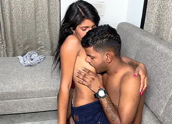 Desi wife gets a sneak peek of her spouse's naughty affair - HD video