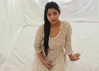 Desi aunty with huge boobs gets naughty and takes it deep in her tight pussy