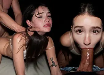Petite Teenie squirts while getting a hardcore Strenuous Gonzo Sesh with Broken Sluts