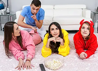 Stepbrother Crashes Slumber Party