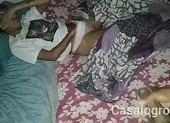 I caught my daughter-in-law tugging to sleep, I smashed her innocent cunny without a condom and I came