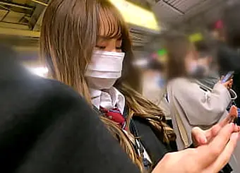 [Caution] LoIita face marvelous damsel I-chan at Shinjuku [Student / School Uniform / Blazer / Short Mini-Skirt / Gorgeous Legs / A-cup / Creampie] #Sneak Peek #Train #Sleep