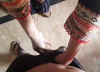 Observe Ne Neighbour Ko Chod Dya Kitchen Me get her cock-squeezing arse penetrated by delivery man
